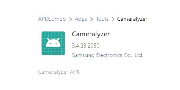 Cameralyzer Samsung