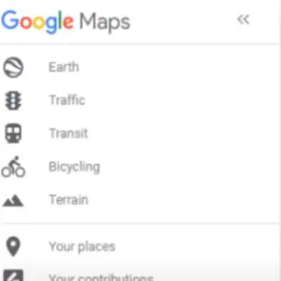 Select "Your Places" from the menu of google maps