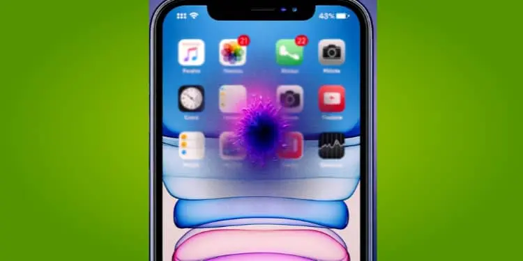 Purple Dots on Phone Screen